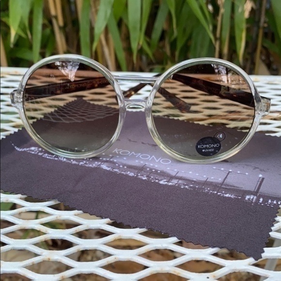 KOMONO Coco Clear / Tortoise Sunglasses New - Picture 7 of 16